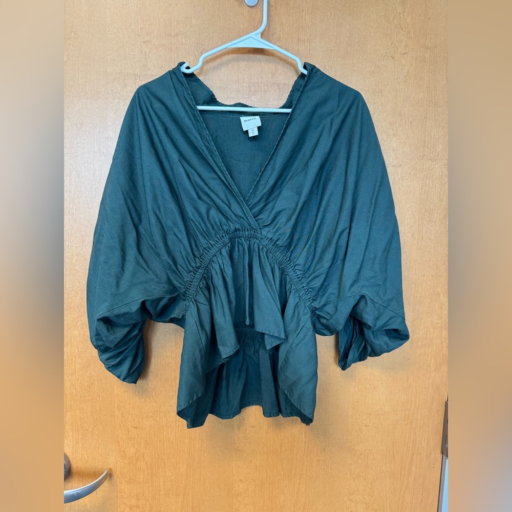 Anthropologie Maeve Dark Green Women's Blouse